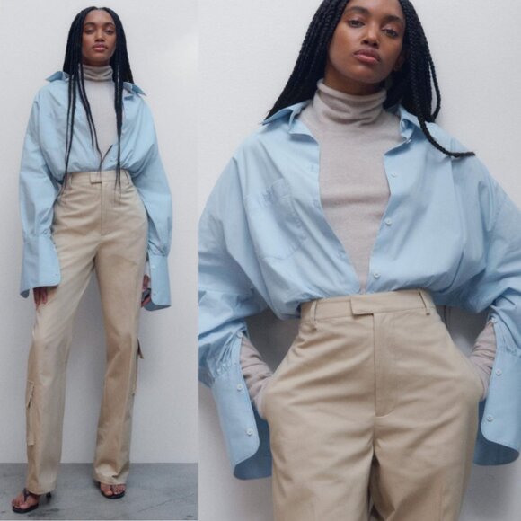 Helsa Chino Cargo Trouser Khaki Tan Size S - Picture 2 of 9